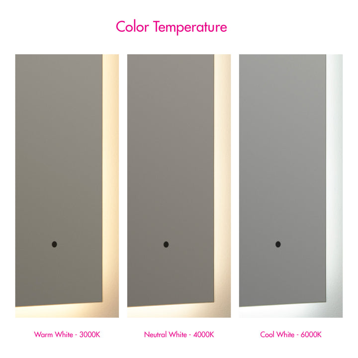 GALAXY 36"x36" Lighted Mirror - Mirrored Glass