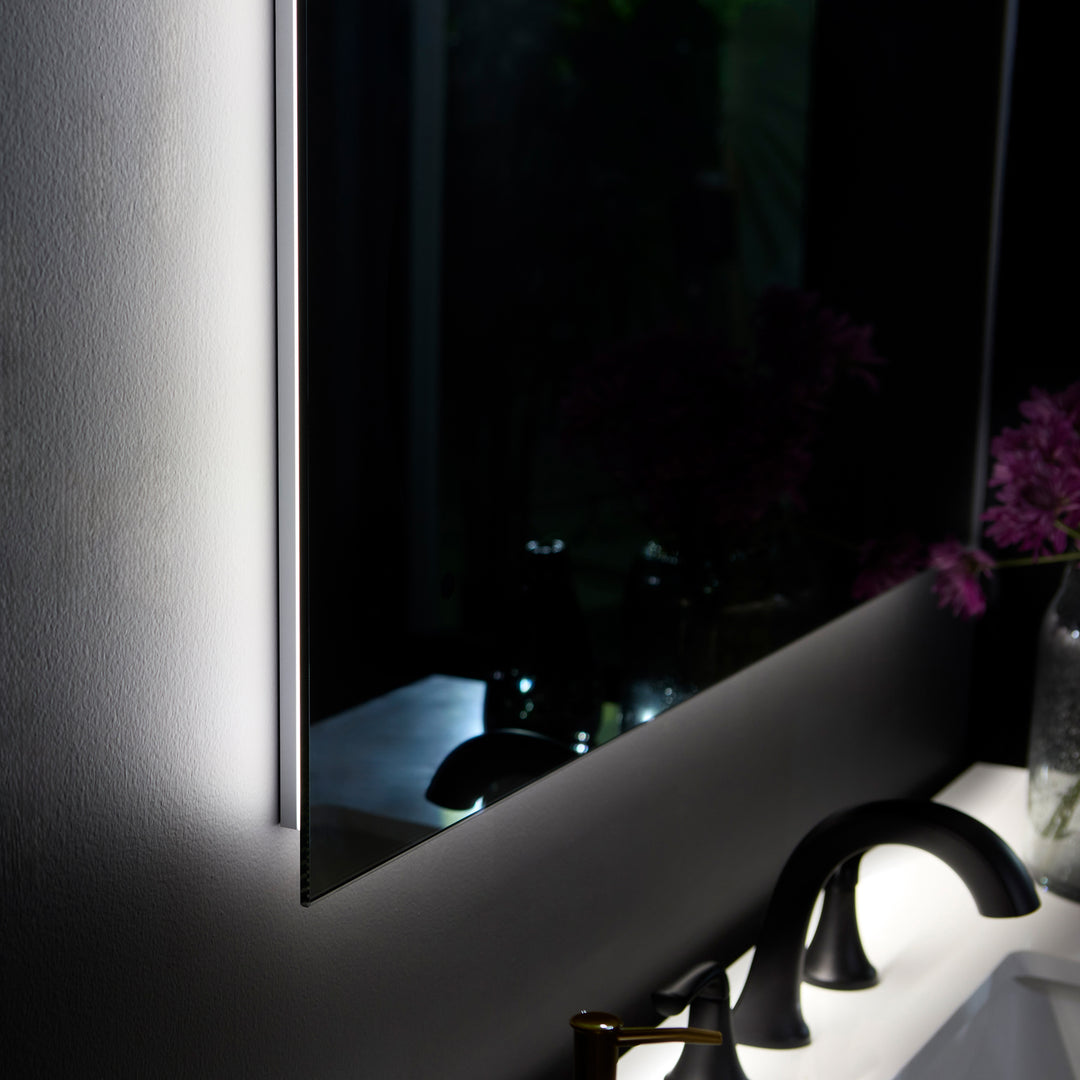 GALAXY 36"x36" Lighted Mirror - Mirrored Glass