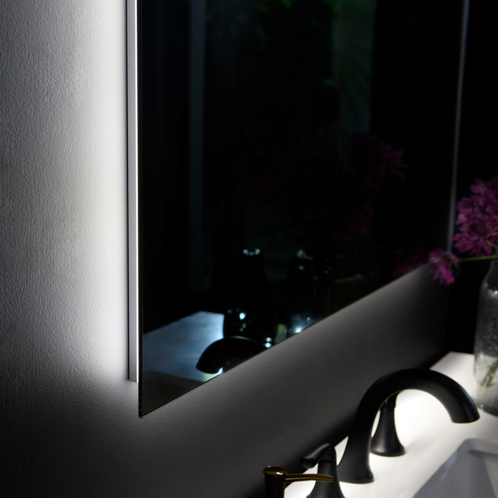 GALAXY 36"x36" Lighted Mirror - Mirrored Glass