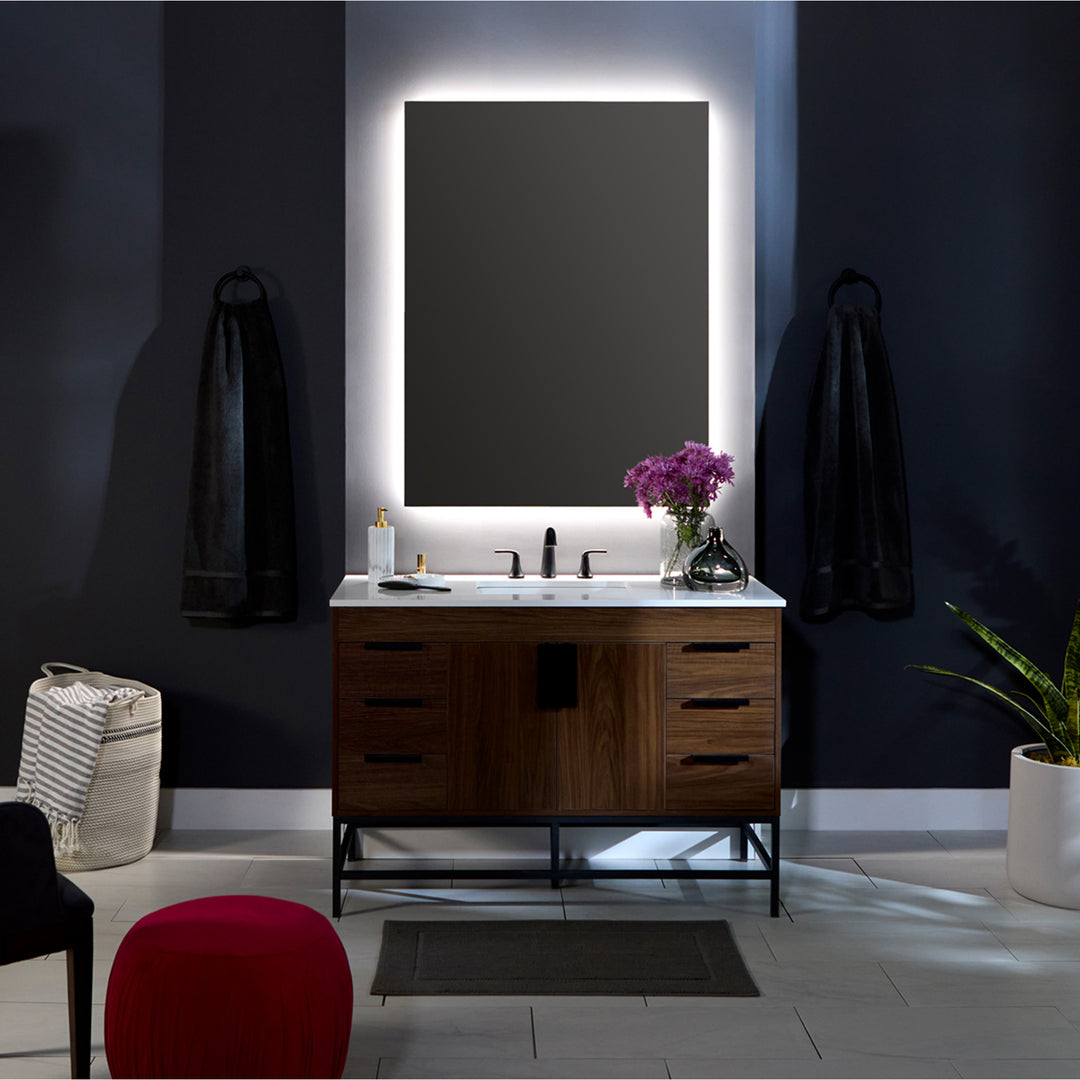 GALAXY 48"x36" Lighted Mirror - Mirrored Glass