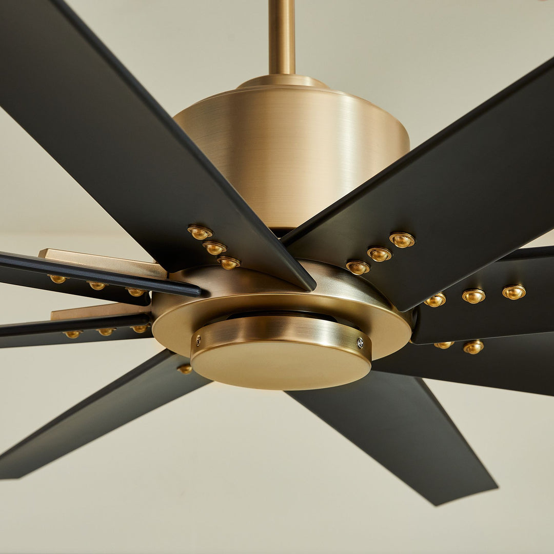 FLEET 56" Eight Blade Fan - Aged Brass