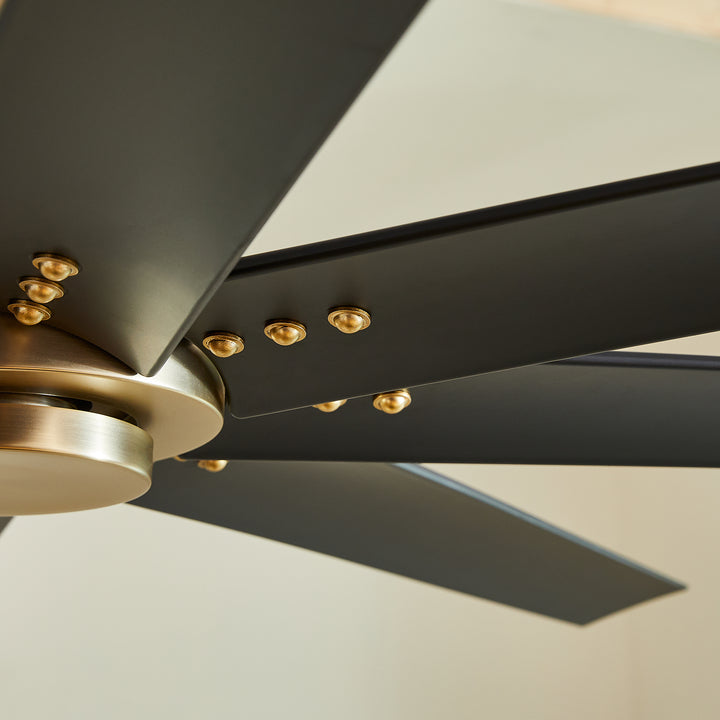 FLEET 56" Eight Blade Fan - Aged Brass