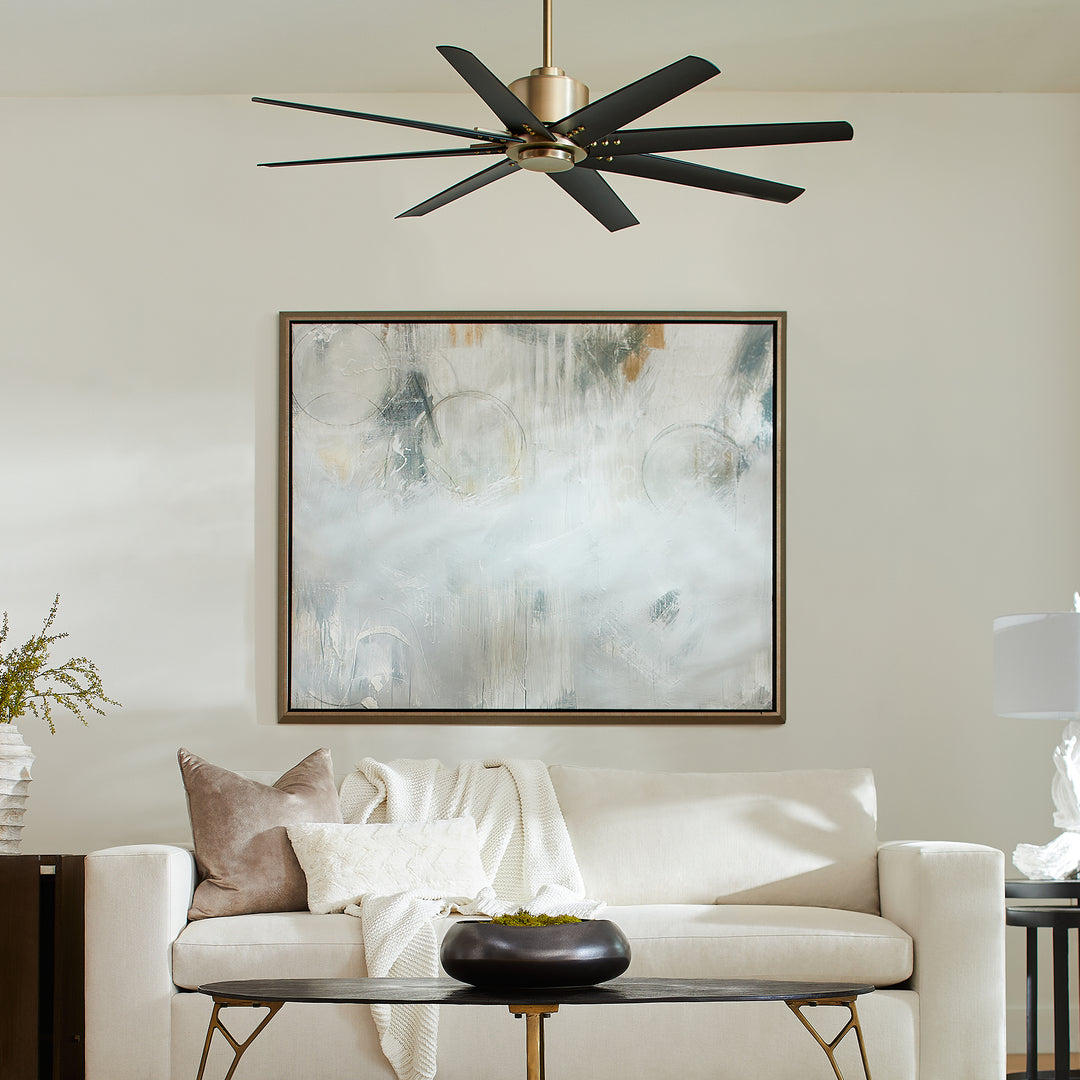 FLEET 56" Eight Blade Fan - Aged Brass