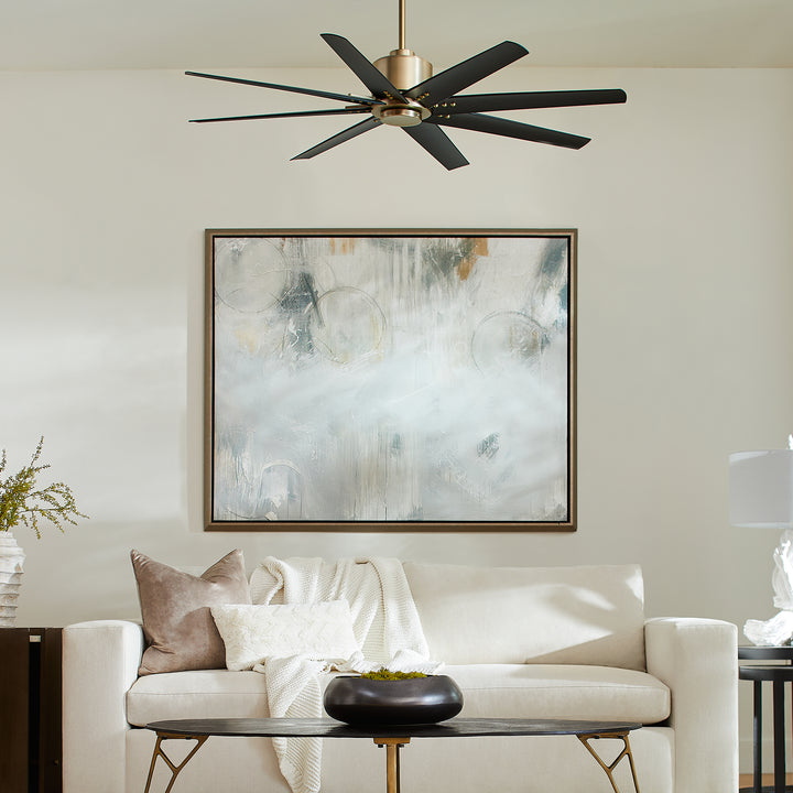 FLEET 56" Eight Blade Fan - Aged Brass