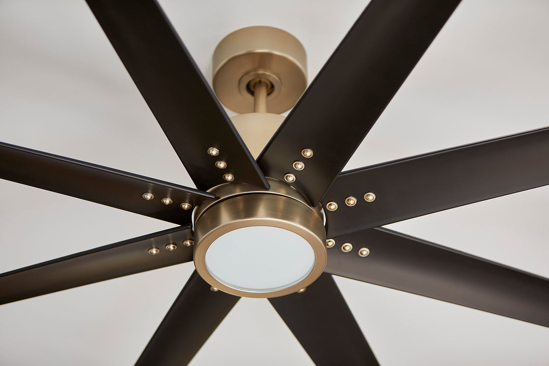 FLEET 56" Eight Blade Fan - Aged Brass