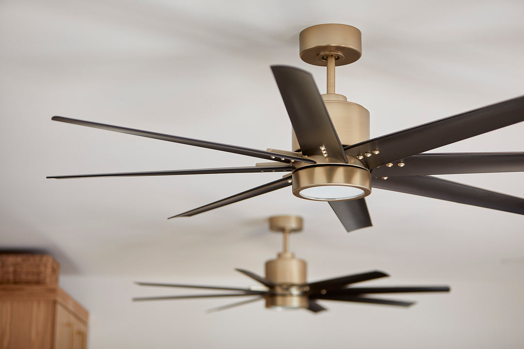 FLEET 56" Eight Blade Fan - Aged Brass