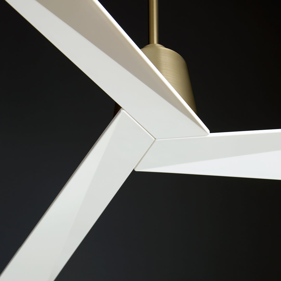 DYNAMO 54" Fan - Aged Brass/White