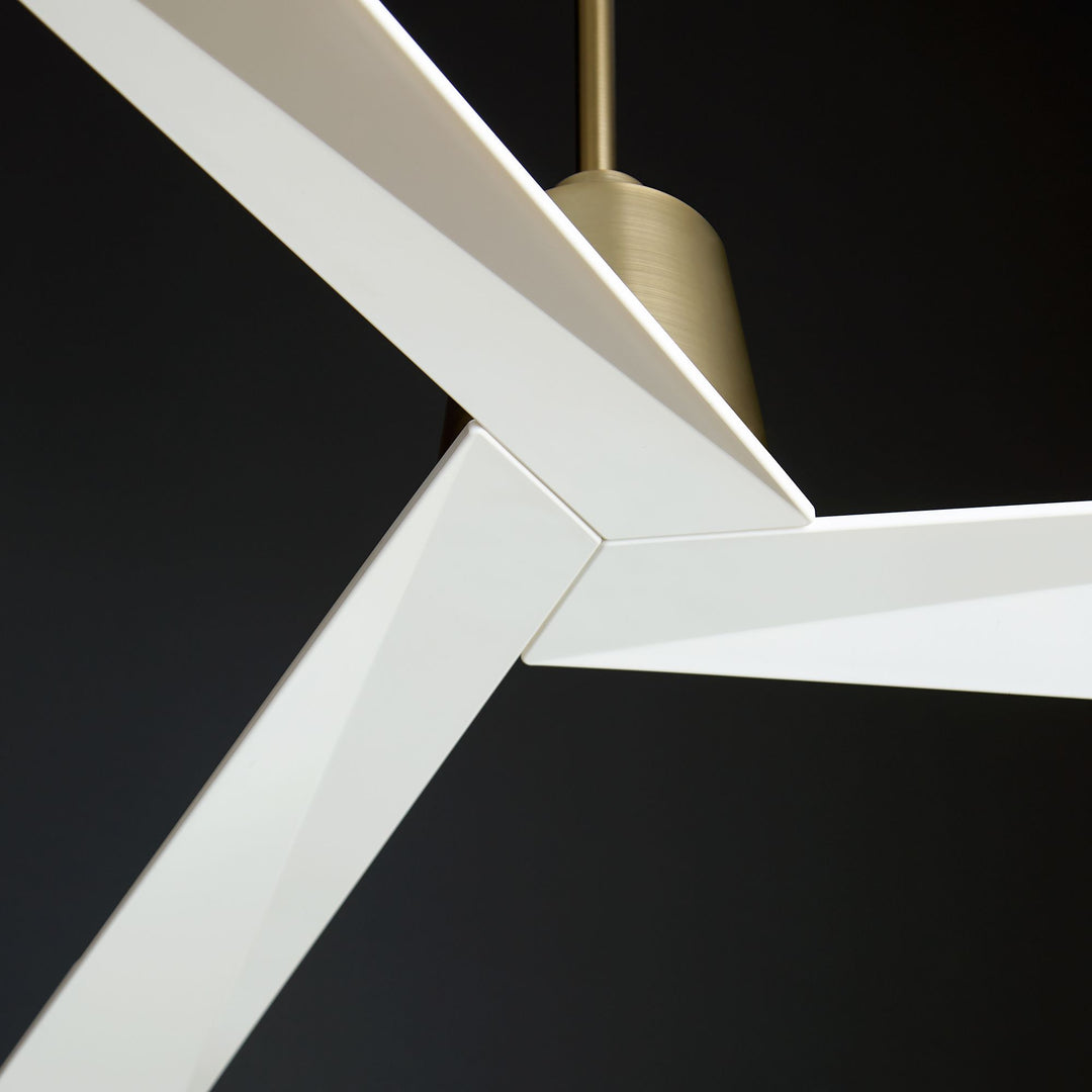 DYNAMO 54" Fan - Aged Brass/White