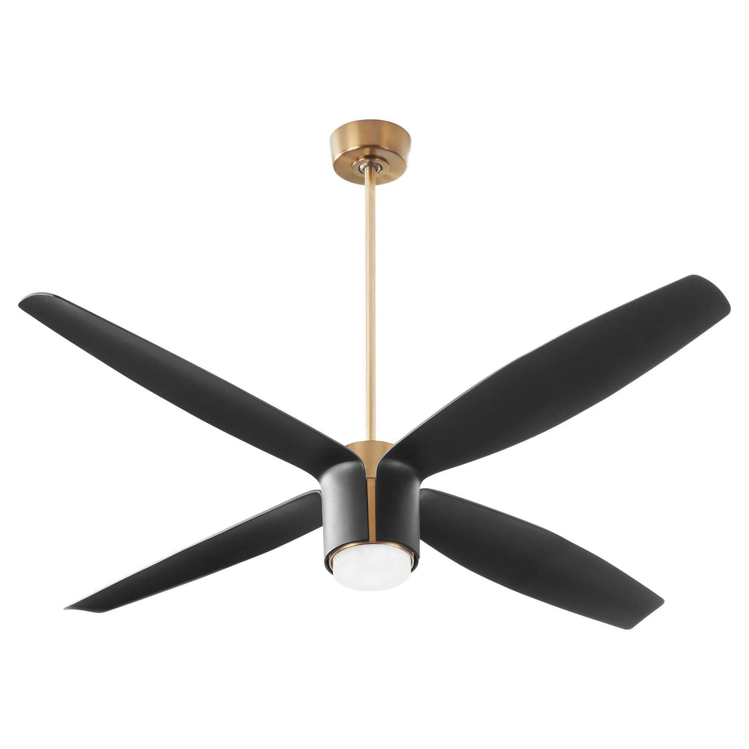 SAMARAN 60" Fan - Aged Brass & Black