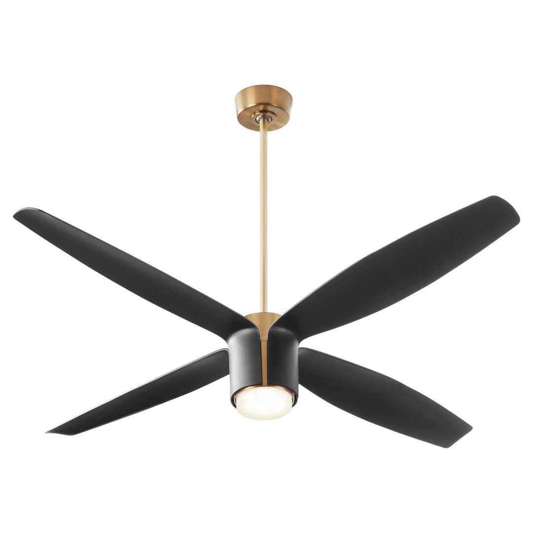 SAMARAN 60" Fan - Aged Brass & Black