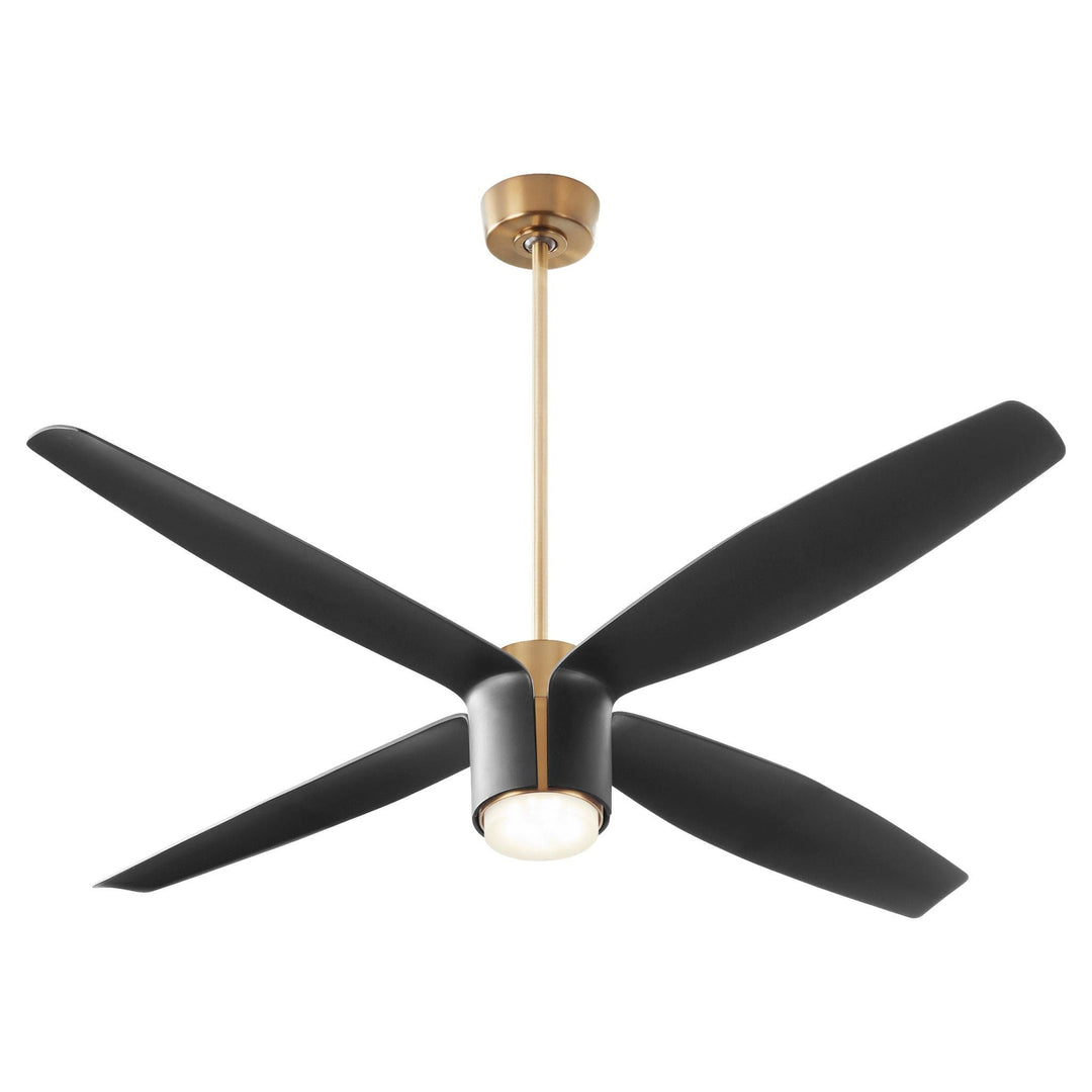 SAMARAN 60" Fan - Aged Brass & Black