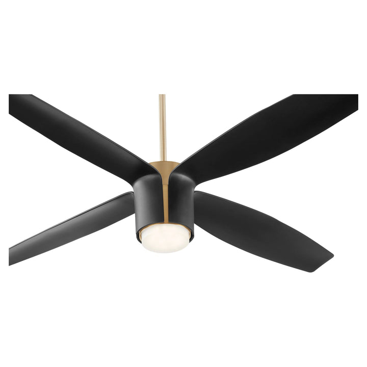 SAMARAN 60" Fan - Aged Brass & Black