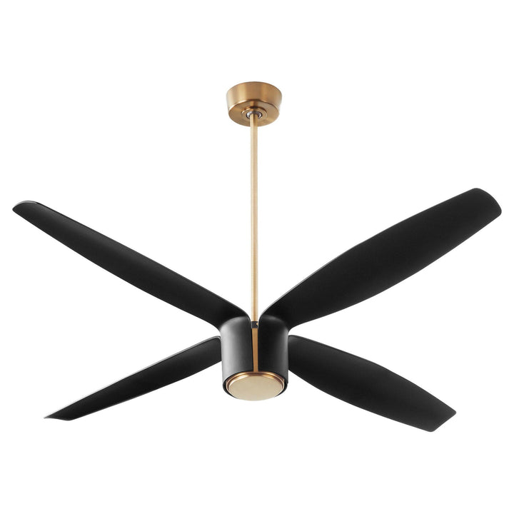 SAMARAN 60" Fan - Aged Brass & Black