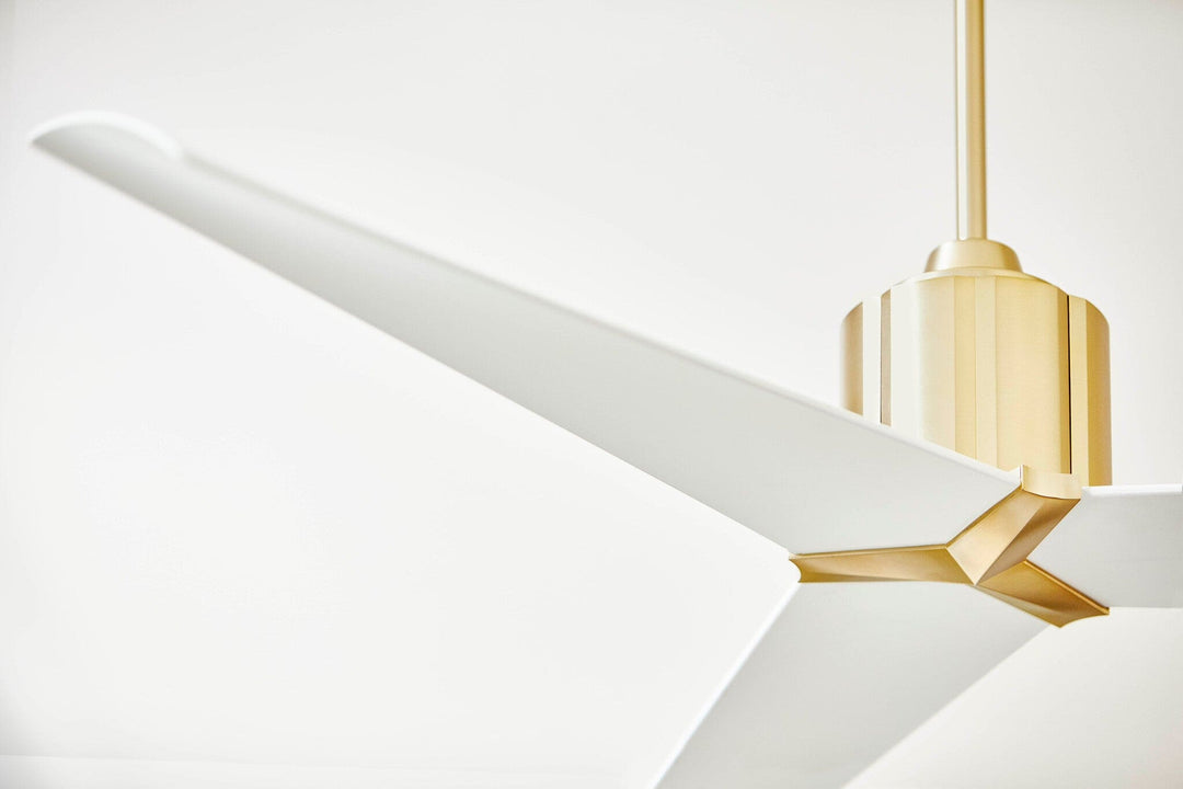 STRATO 60" Fan - Aged Brass & White