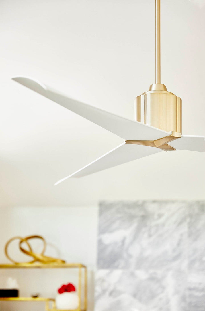 STRATO 60" Fan - Aged Brass & White