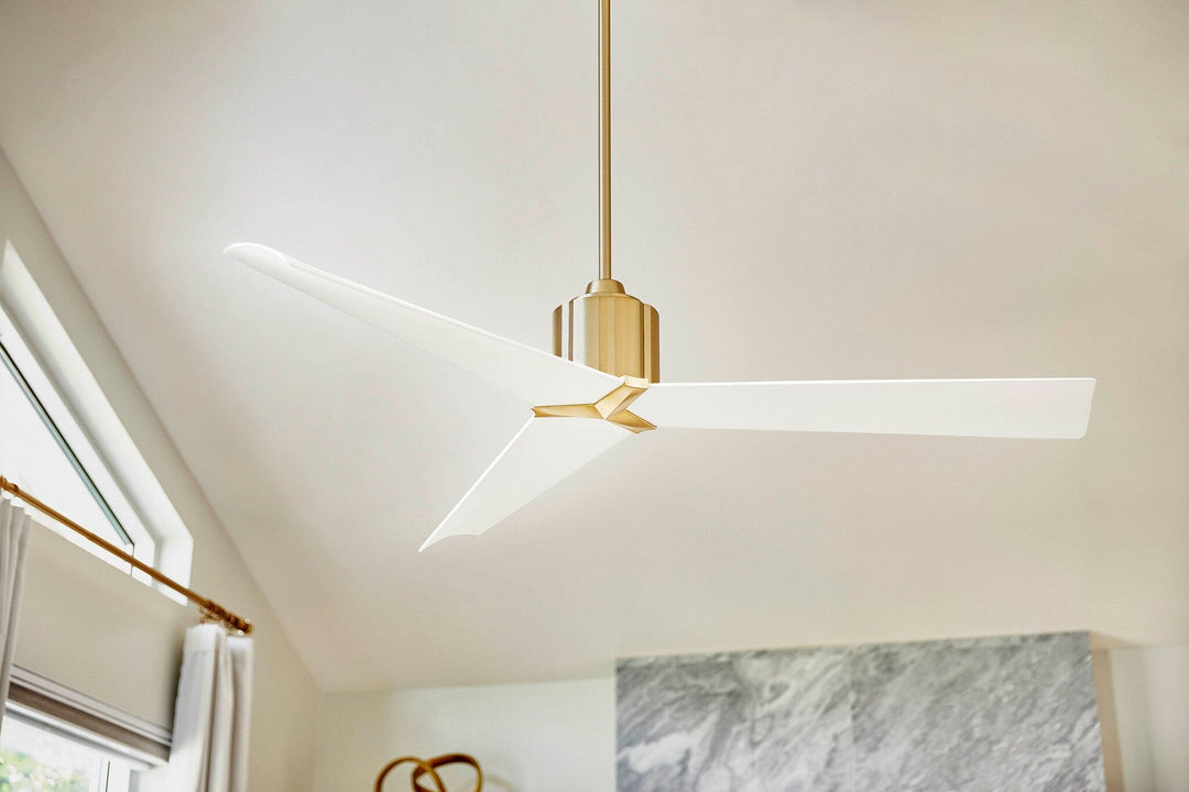 STRATO 60" Fan - Aged Brass & White