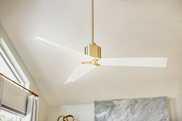 STRATO 60" Fan - Aged Brass & White