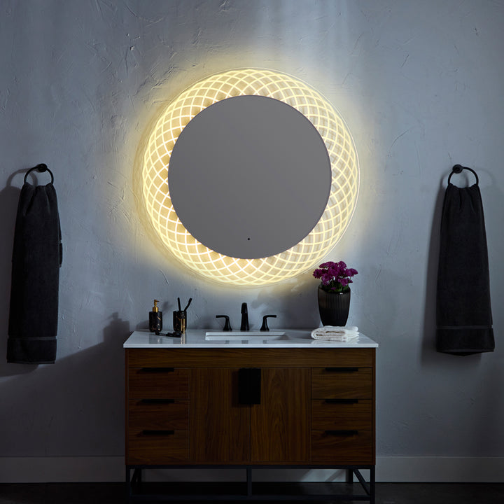 PERLA 30" Lighted Mirror - Mirrored Glass