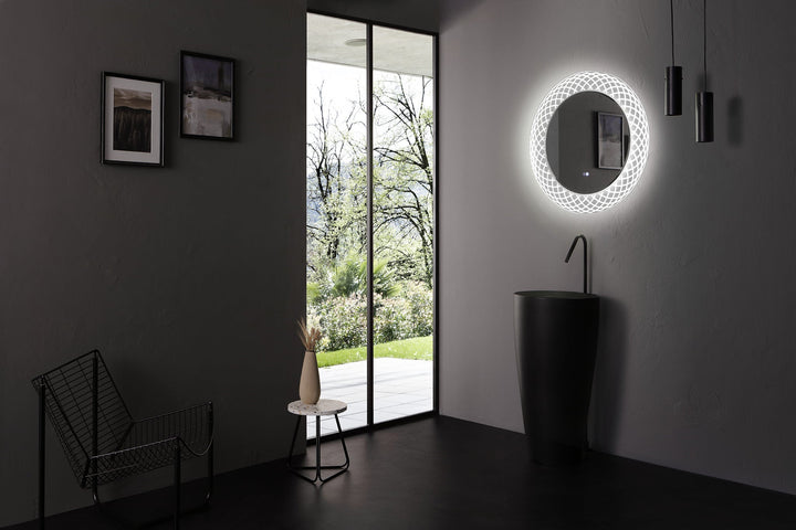 PERLA 30" Lighted Mirror - Mirrored Glass