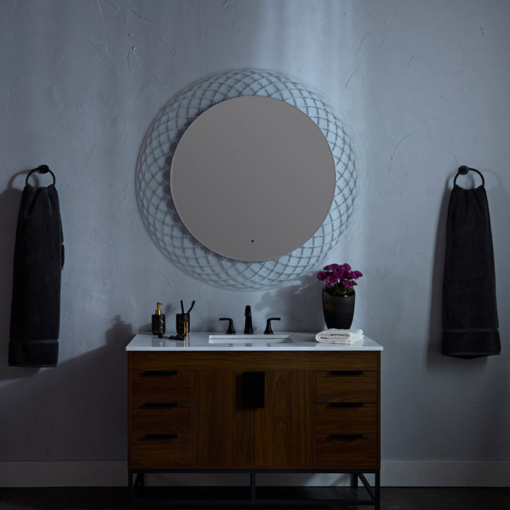 PERLA 36" Lighted Mirror - Mirrored Glass