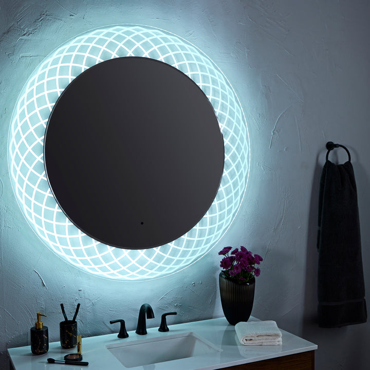PERLA 36" Lighted Mirror - Mirrored Glass