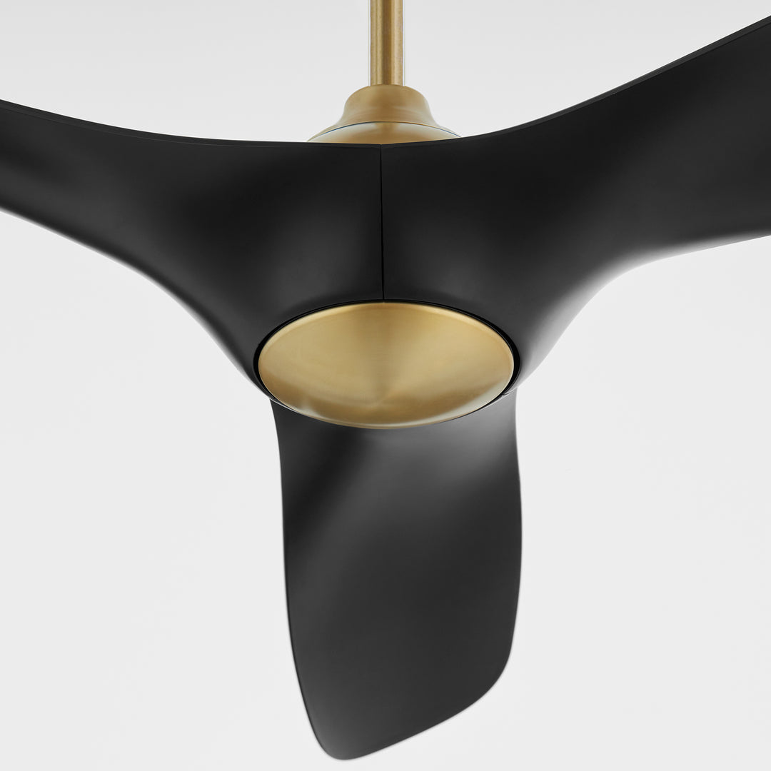 PROVINCE 56" Fan - Aged Brass / Black