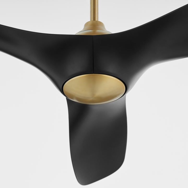 PROVINCE 56" Fan - Aged Brass / Black