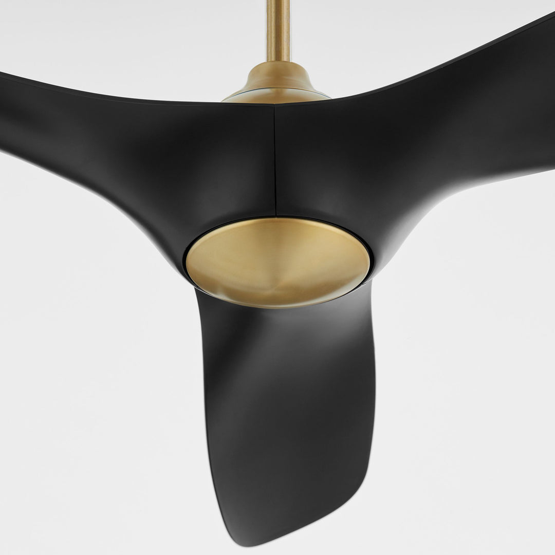 PROVINCE 56" Fan - Aged Brass / Black