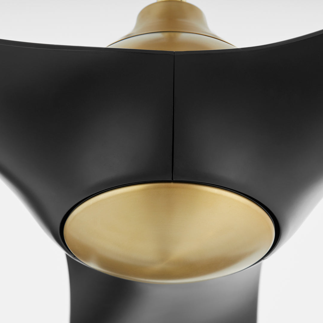 PROVINCE 56" Fan - Aged Brass / Black