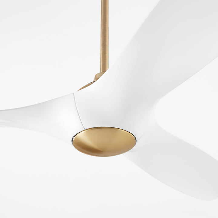 PROVINCE 56" Fan - Aged Brass / White