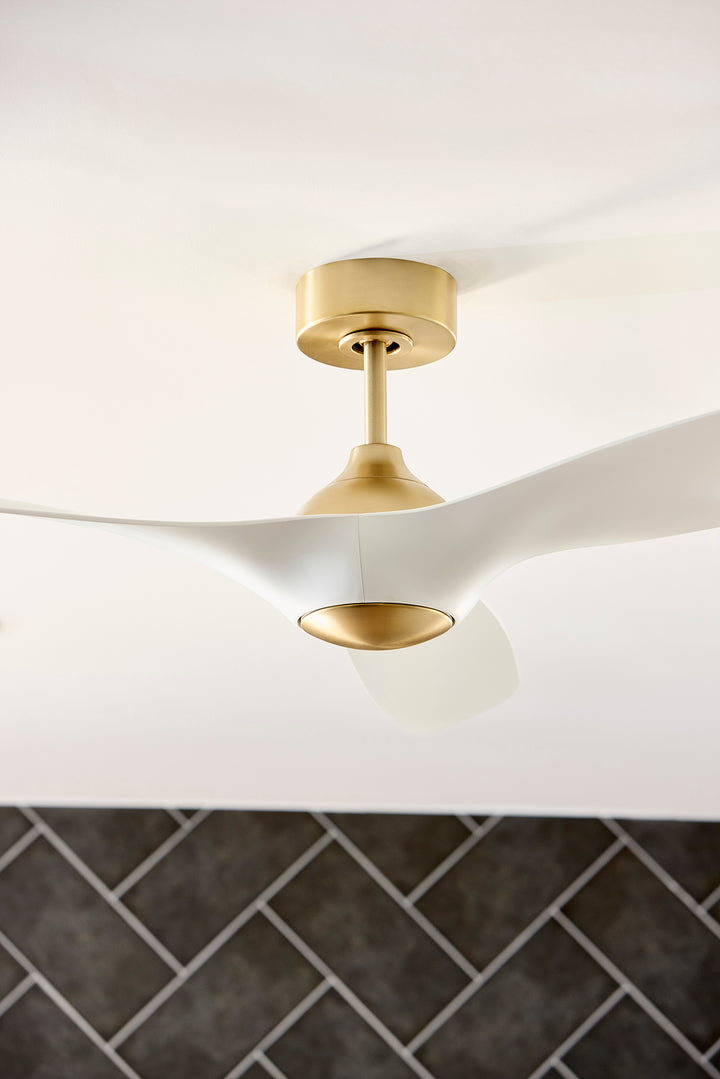 PROVINCE 56" Fan - Aged Brass / White