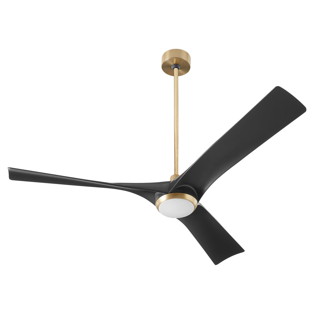RIDLEY 58" Fan - Aged Brass / Black