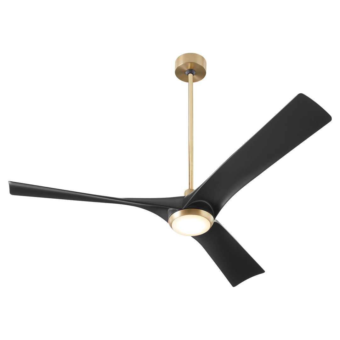 RIDLEY 58" Fan - Aged Brass / Black