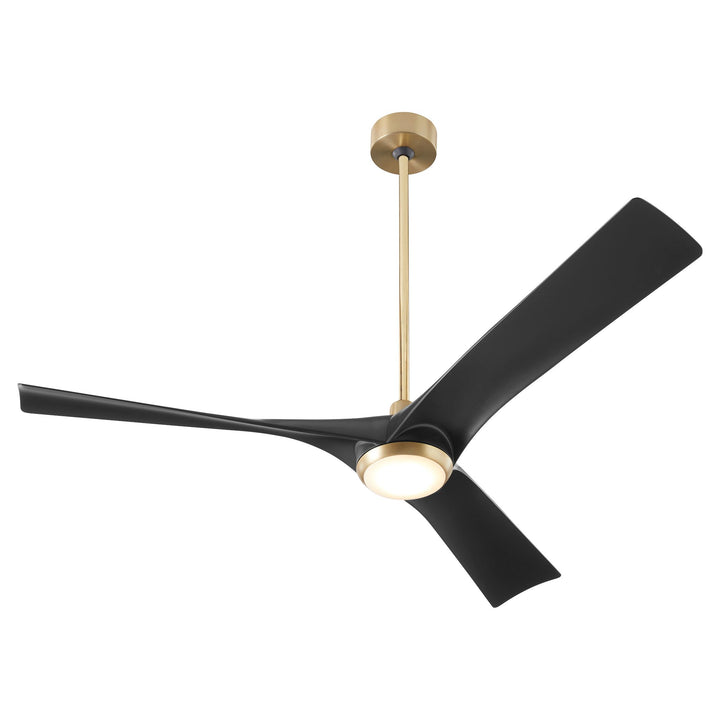 RIDLEY 58" Fan - Aged Brass / Black