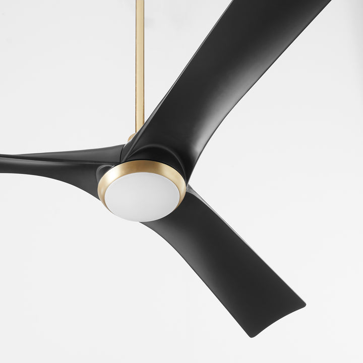 RIDLEY 58" Fan - Aged Brass / Black