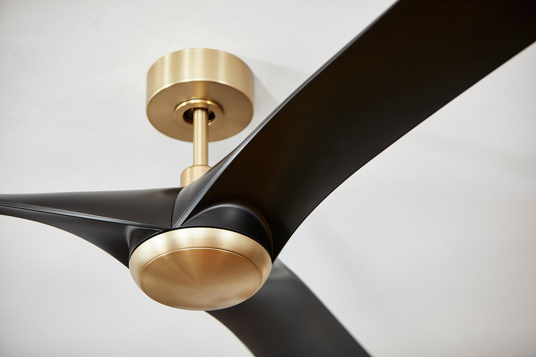 RIDLEY 58" Fan - Aged Brass / Black