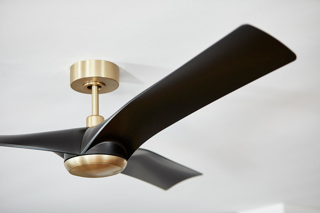 RIDLEY 58" Fan - Aged Brass / Black