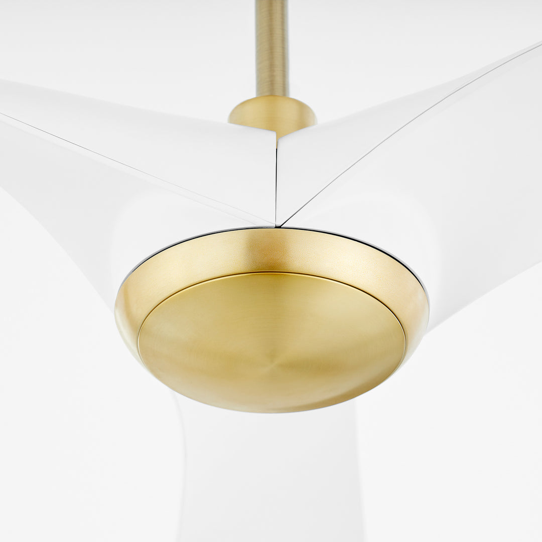 RIDLEY 58" Fan - Aged Brass / White