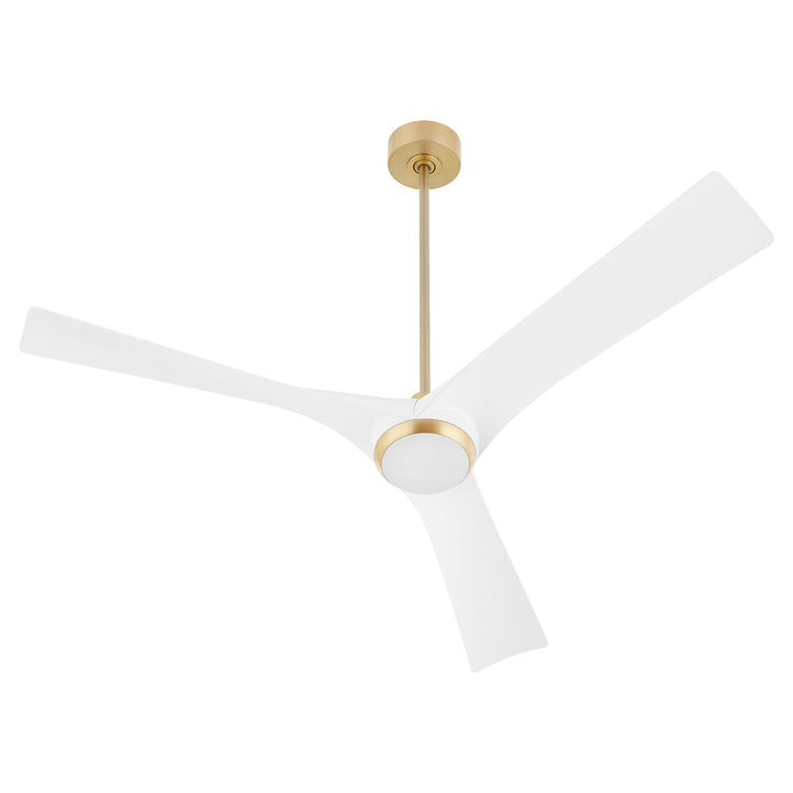 RIDLEY 58" Fan - Aged Brass / White