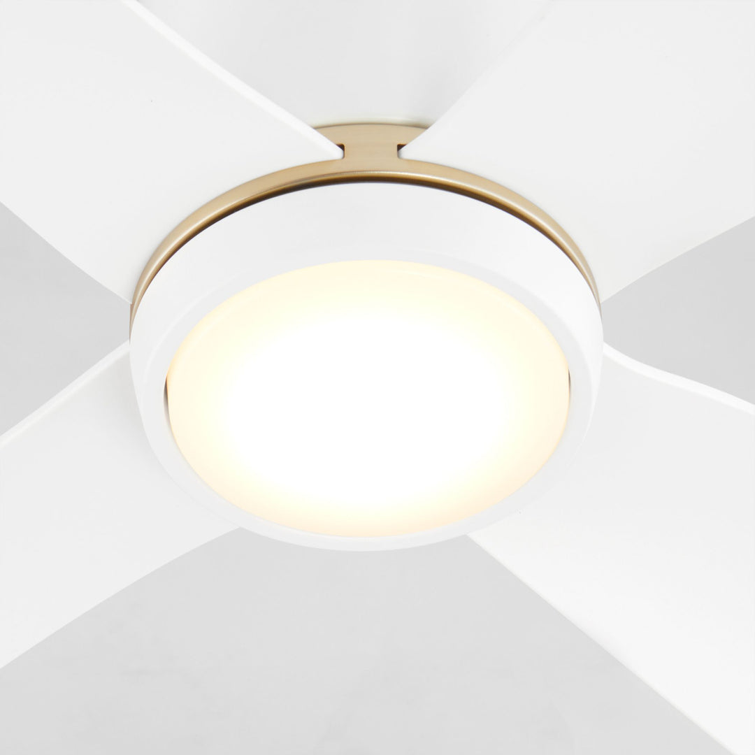 MYRIAD 56" Hugger - White/Aged Brass