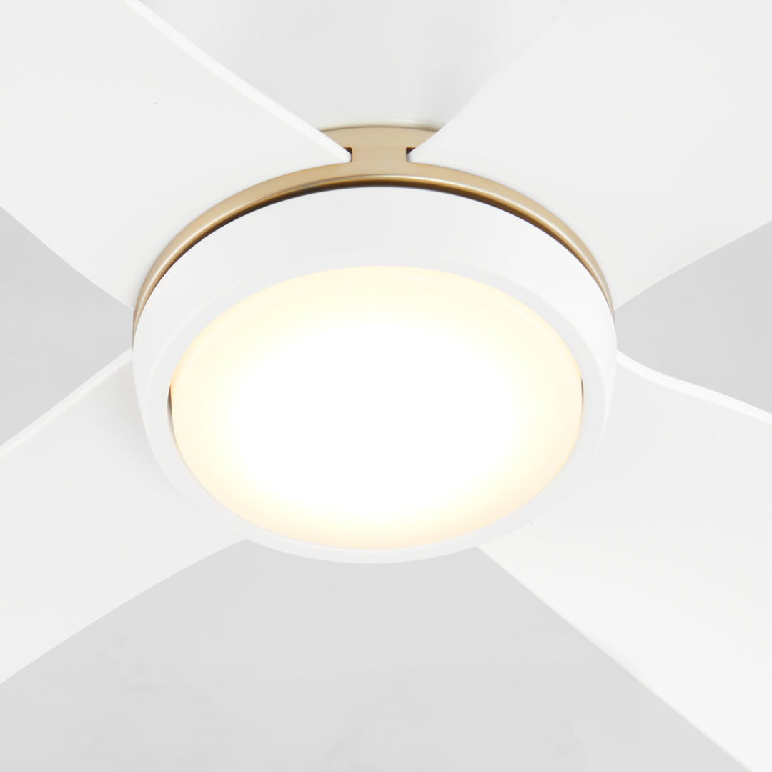 MYRIAD 56" Hugger - White/Aged Brass
