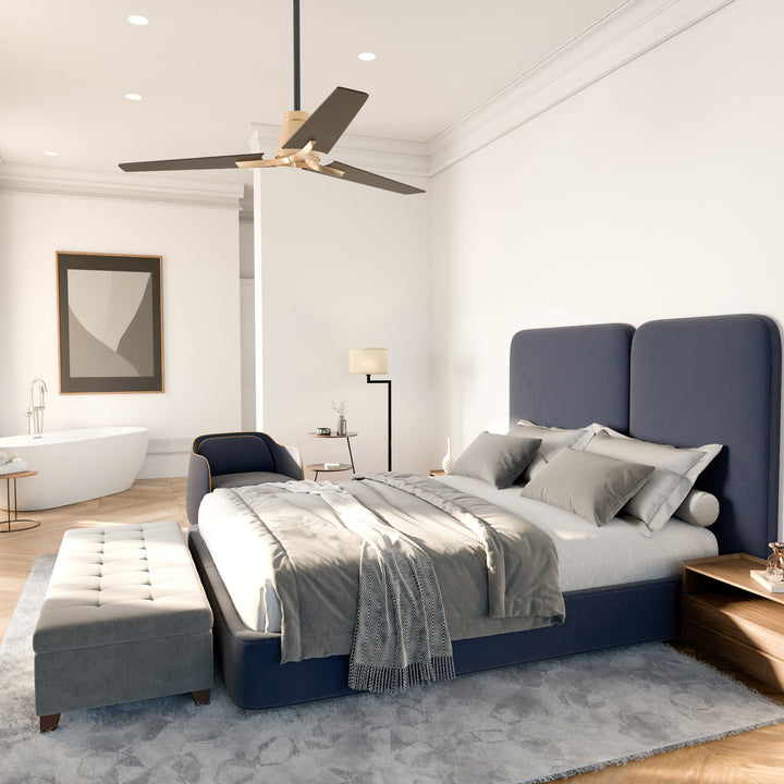 HALCYON 56" 3 Blade Fan - Aged Brass