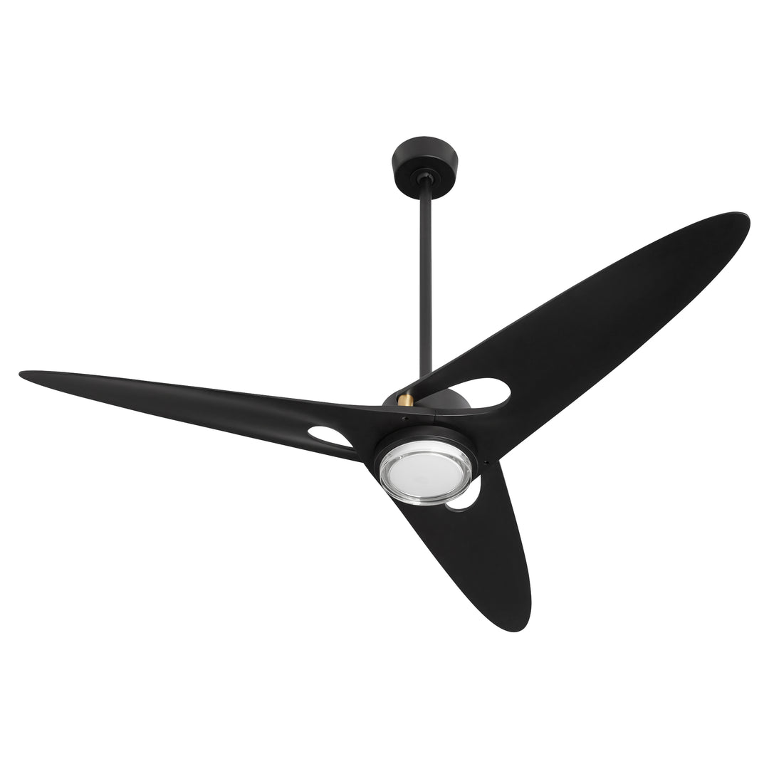 APGOEE 60" 3 Blade - Black / Aged Brass Pillars