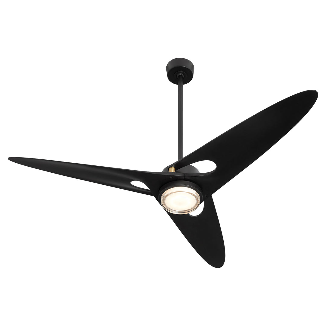 APGOEE 60" 3 Blade - Black / Aged Brass Pillars