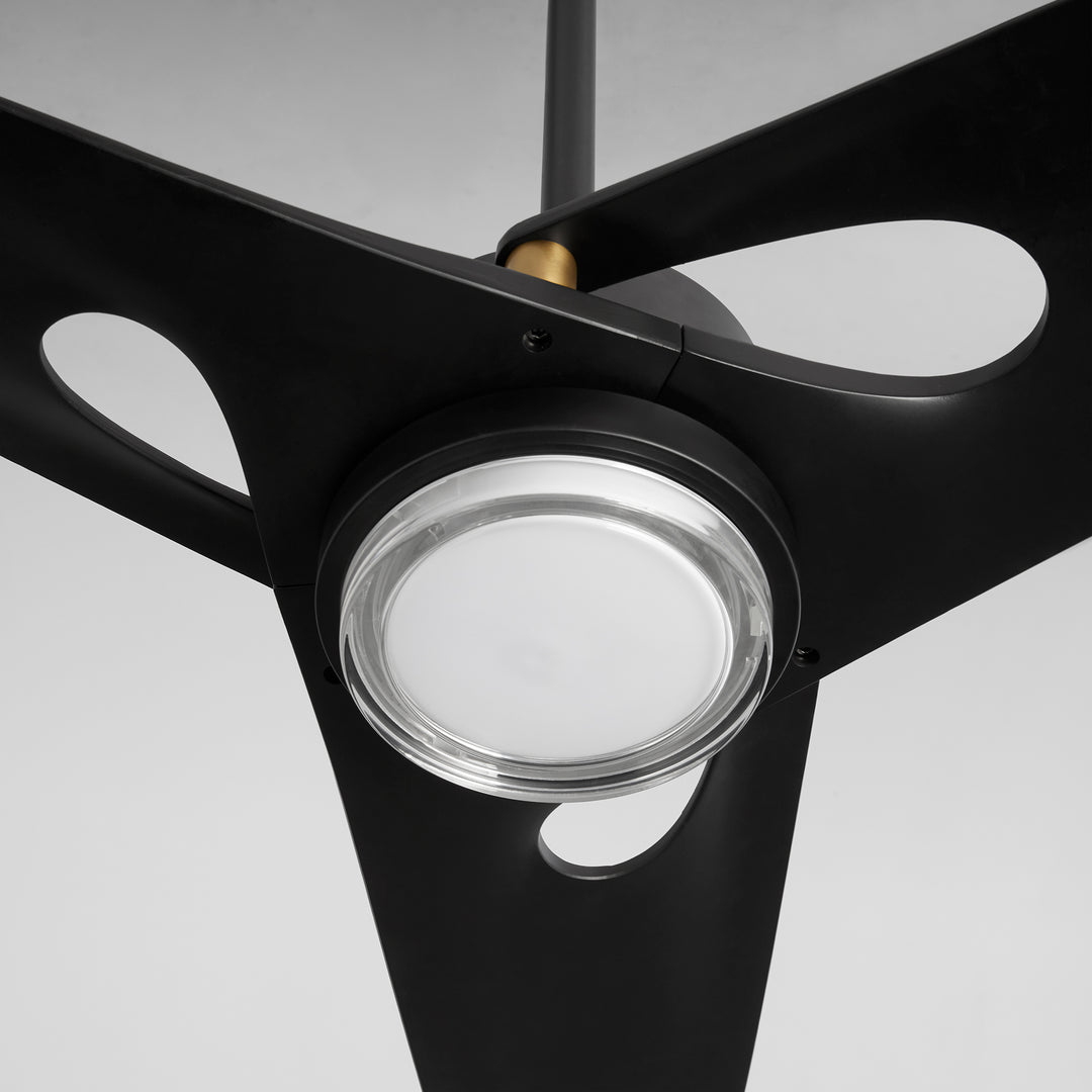 APGOEE 60" 3 Blade - Black / Aged Brass Pillars