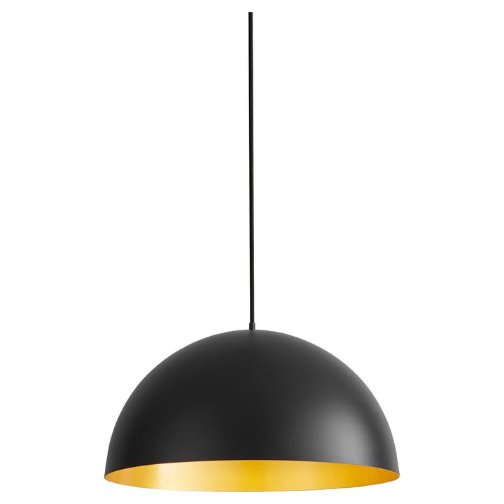 LUCCI 16" Pendant -3000k- Black/Industrial Brass