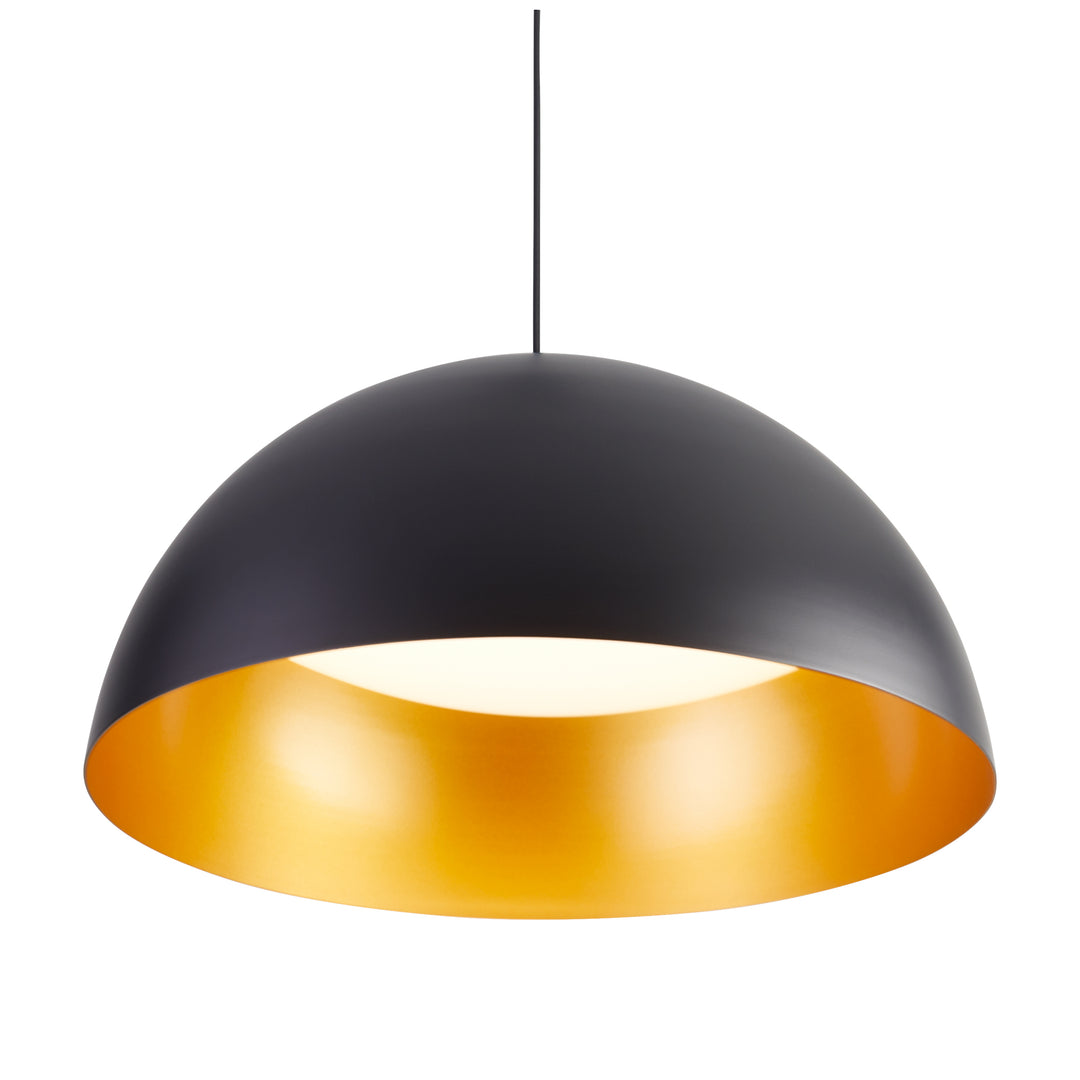 LUCCI 16" Pendant -3000k- Black/Industrial Brass