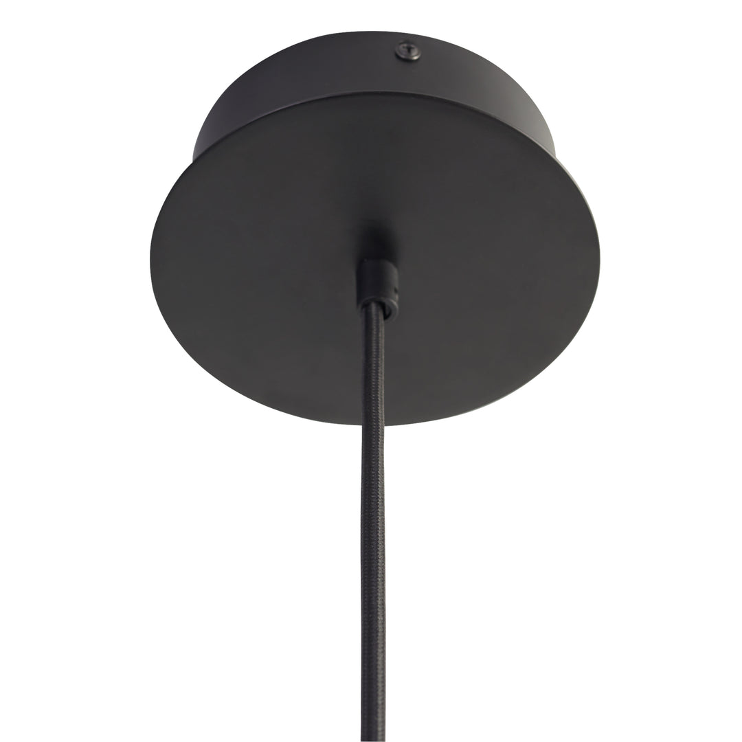 LUCCI 16" Pendant -3000k- Black/Industrial Brass