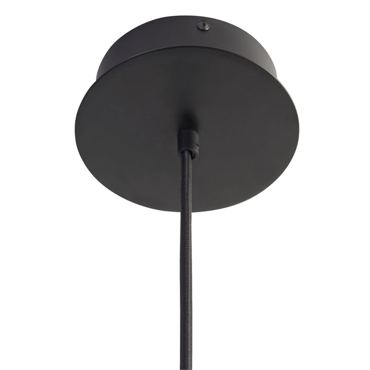 LUCCI 16" Pendant -3000k- Black/Industrial Brass