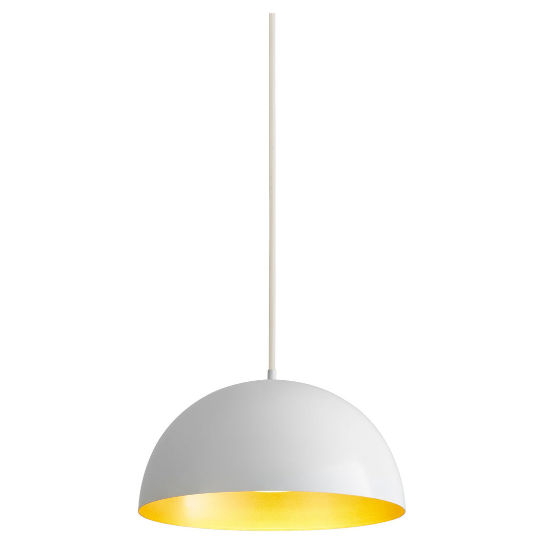 LUCCI 16" Pendant -3000k- White/Industrial Brass